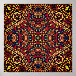 Details zum persischen oder orientalischen Teppich Poster