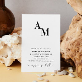 Details zum QR-Code für Hochzeiten in Schwarzweiß Einladung