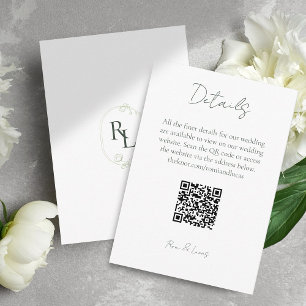 Details zum QR-Code für Monogram Wedding Finer Begleitkarte
