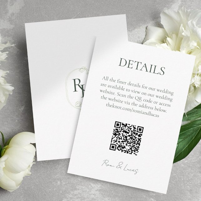 Details zum QR-Code für Monogram Wedding Finer Begleitkarte (Von Creator hochgeladen)