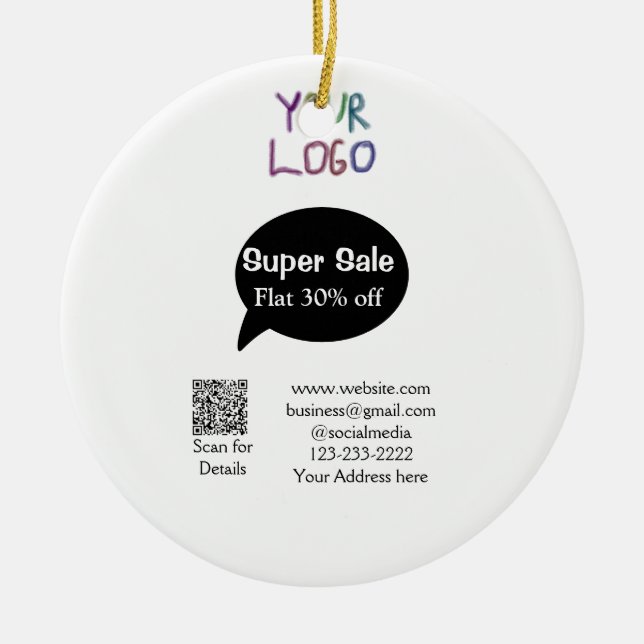 Details zum QR-Code für Superverkäufe Business Dis Keramik Ornament (Vorne)