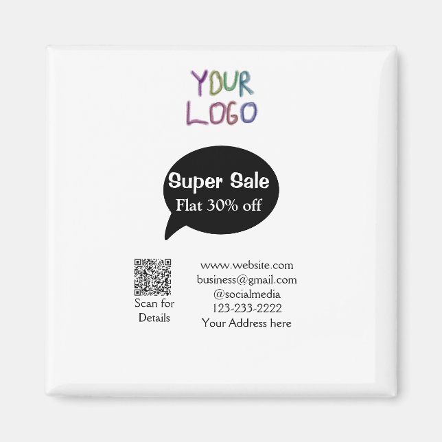 Details zum QR-Code für Superverkäufe Business Dis Magnet (Vorne)