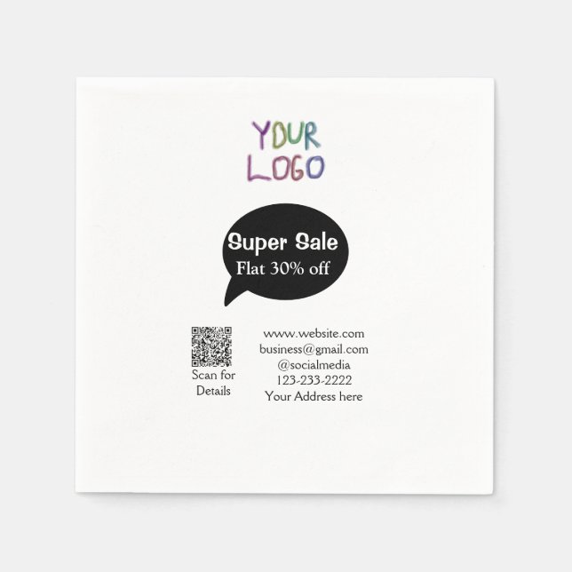 Details zum QR-Code für Superverkäufe Business Dis Serviette (Vorderseite)