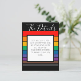 Details zum Rainbow Pride Color Block Postkarte