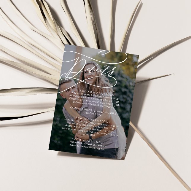 Details zum romantischen kalligraphischen Foto Begleitkarte (Von Creator hochgeladen)