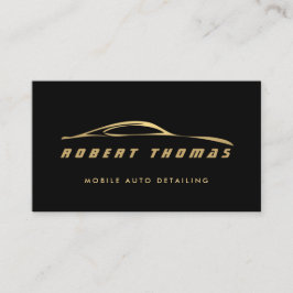 Details zum Schwarz/Gold-Auto, Automobilreparatur Visitenkarte