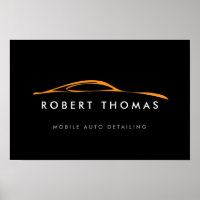 Details zum Schwarz/Orange-Auto/Download der Logos