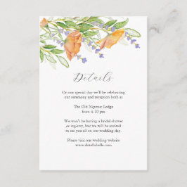 Details zum Thema Hochzeitskarte Wildblume Begleitkarte