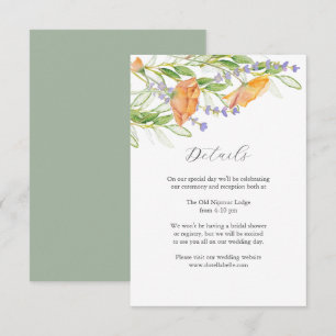 Details zum Thema Hochzeitskarte Wildblume Begleitkarte