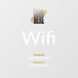Details zum White Wifi Password Network hinzufügen Fensteraufkleber