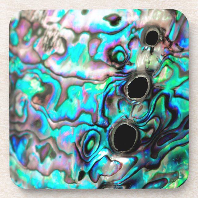 Details zur Abalone-Muschel Untersetzer (Vorderseite)