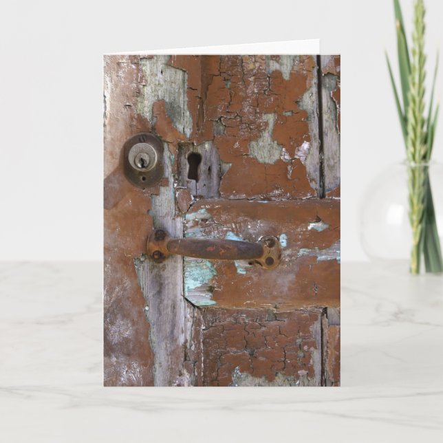 Details zur alten Tür Karte (Vorderseite)