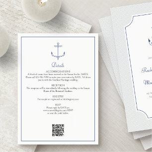 Details zur Ankerhochzeit Begleitkarte