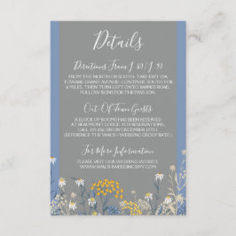 Details zur botanischen Sternenzeit Gelb und Marin Begleitkarte