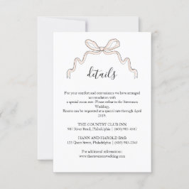 Details zur Bow-Blush-Wedelkarte Einladung
