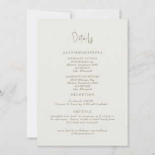 Details zur Cream-Hochzeit-Enclosure Einladung