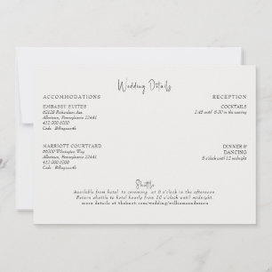 Details zur Cremehochzeit beigefügt Einladung
