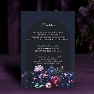 Details zur dunkelromantischen, blumenschwarzen Ho Begleitkarte