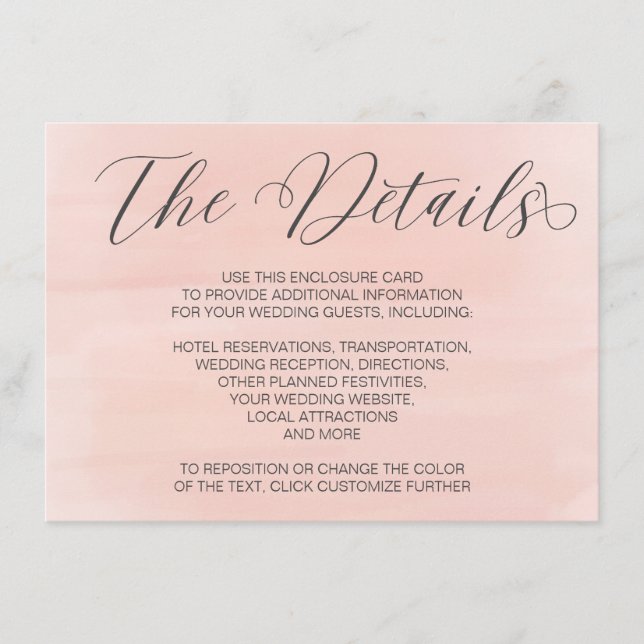 Details zur Einladungskarte für Hochzeiten (Vorderseite)