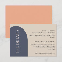 DETAILS ZUR EINSCHLIESSUNGSKARTE VON NAVY & PEACH  BEGLEITKARTE