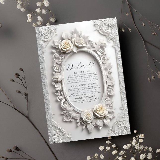 Details zur eleganten Jugendstil-Rose Begleitkarte (Von Creator hochgeladen)