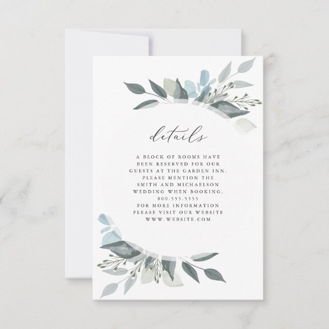 Details zur Florromantik RSVP Karte (Vorderseite)