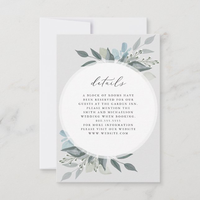 Details zur Florromantik RSVP Karte (Vorderseite)