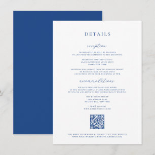 Details zur französischen Blue Wedding Card Einladung