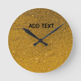 Details zur Golden Glitterie Runde Wanduhr