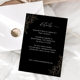 Details zur goldverschachtelten Blume - Schwarz Begleitkarte