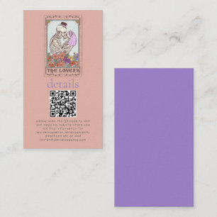 Details zur gotischen Tarot-Karte QR Hochzeit Begleitkarte