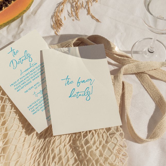 Details zur handgeschriebenen Whimsical Chic Hochz Begleitkarte (Von Creator hochgeladen)