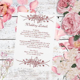 Details zur handgezeichneten Hochzeit Begleitkarte