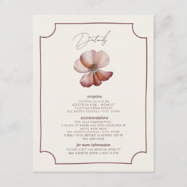 Details zur Herbst-Anemone-Hand-Drawn-Grenze Begleitkarte