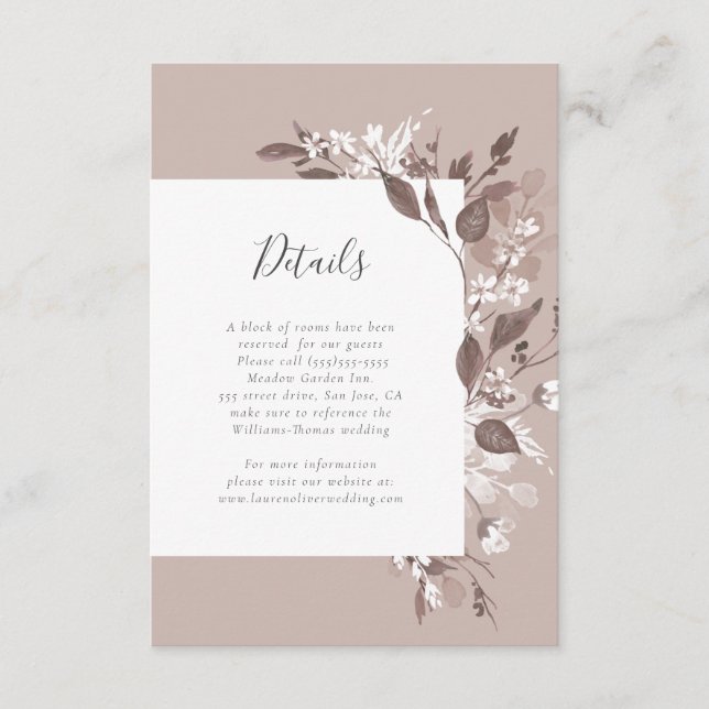 Details zur Herbstflora Begleitkarte (Vorderseite)