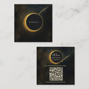 Details zur Himmlischen Hochzeit Golden Stardust E Quadratische Visitenkarte