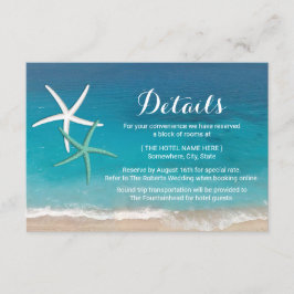Details zur Hochzeit am Starfish Beach Begleitkarte