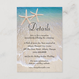 Details zur Hochzeit am Starfish Beach Begleitkarte