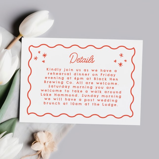 Details zur Hochzeit an der Grenze RSVP Karte (Von Creator hochgeladen)