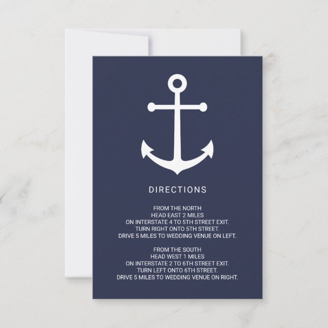 Details zur Hochzeit der Nautic Navy Einladung (Vorderseite)