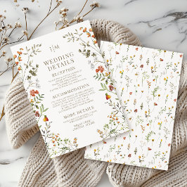 Details zur Hochzeit im Herbst der Blume im Herbst Begleitkarte