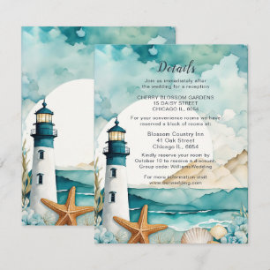 Details zur Hochzeit im Leuchtturm Begleitkarte