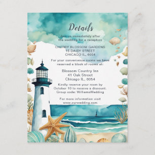 Details zur Hochzeit im Leuchtturm Begleitkarte