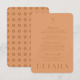 Details zur Hochzeit im Palm Spring Begleitkarte