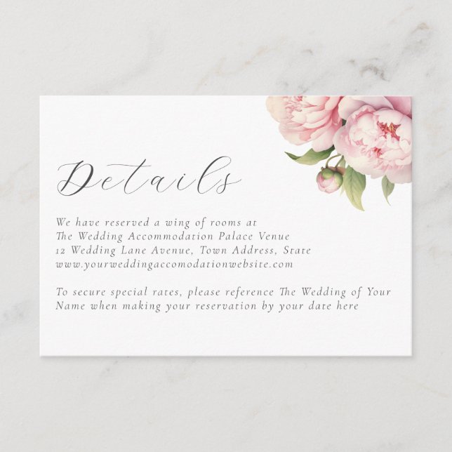 Details zur Hochzeit im Wasser Begleitkarte (Vorderseite)