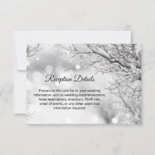 Details zur Hochzeit im Winter Wonderland Snow Bra Karte