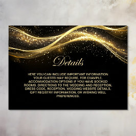 Details zur Hochzeit in Black Gold Begleitkarte