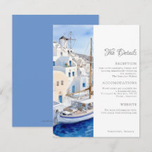 Details zur Hochzeit in Blau und Weißer Santorin