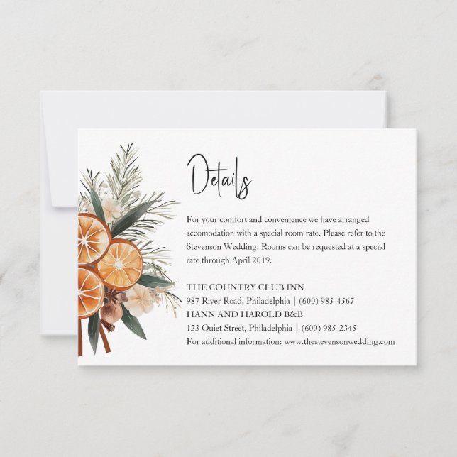 Details zur Hochzeit in Boho Einladung (Vorderseite)