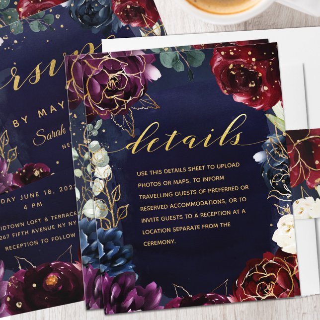 Details zur Hochzeit in Burgund II Begleitkarte (Von Creator hochgeladen)